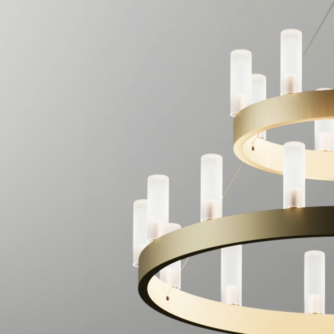 Lamp Fontana Arte - Chandelier Double Подвесные  - 2