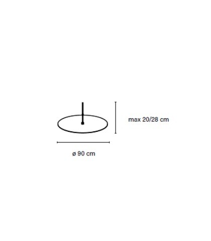 Šviestuvo Avico 120 cm diskas šviesos šaltiniui paslėpti